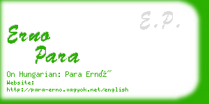 erno para business card